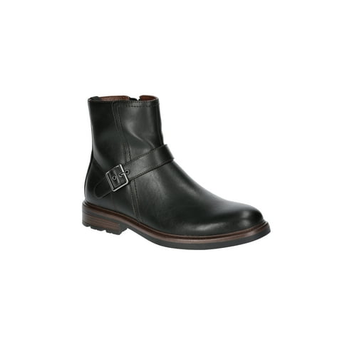 Men's Faux Leather Buckle Boots