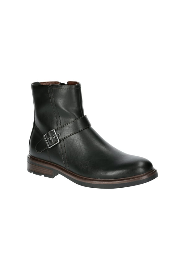 Men's Leather Buckle Boots