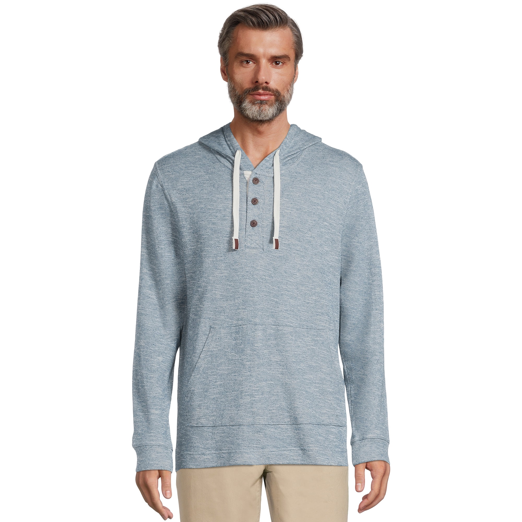 George Men's Henley Hoodie - Walmart.com
