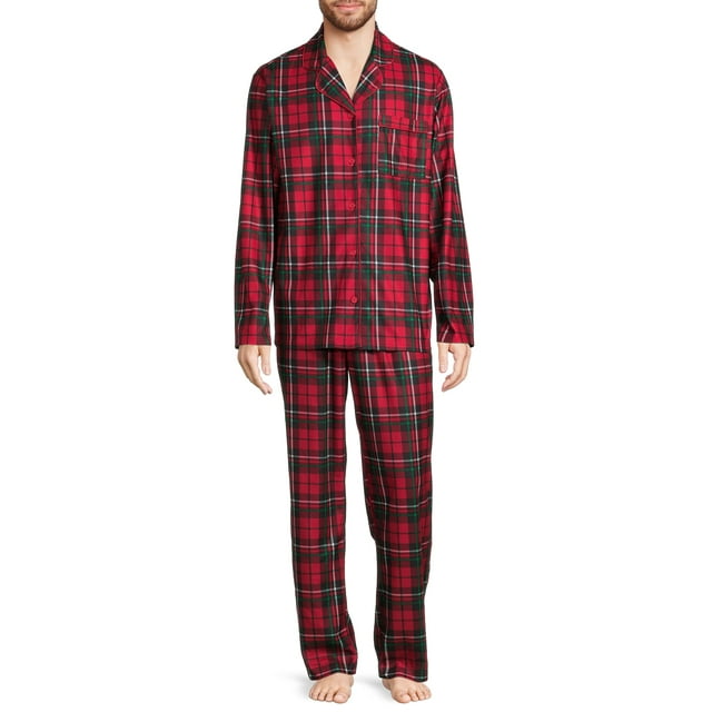 George Men’s Holiday Matching Family Christmas Pajamas Sleepwear Set, 2 ...