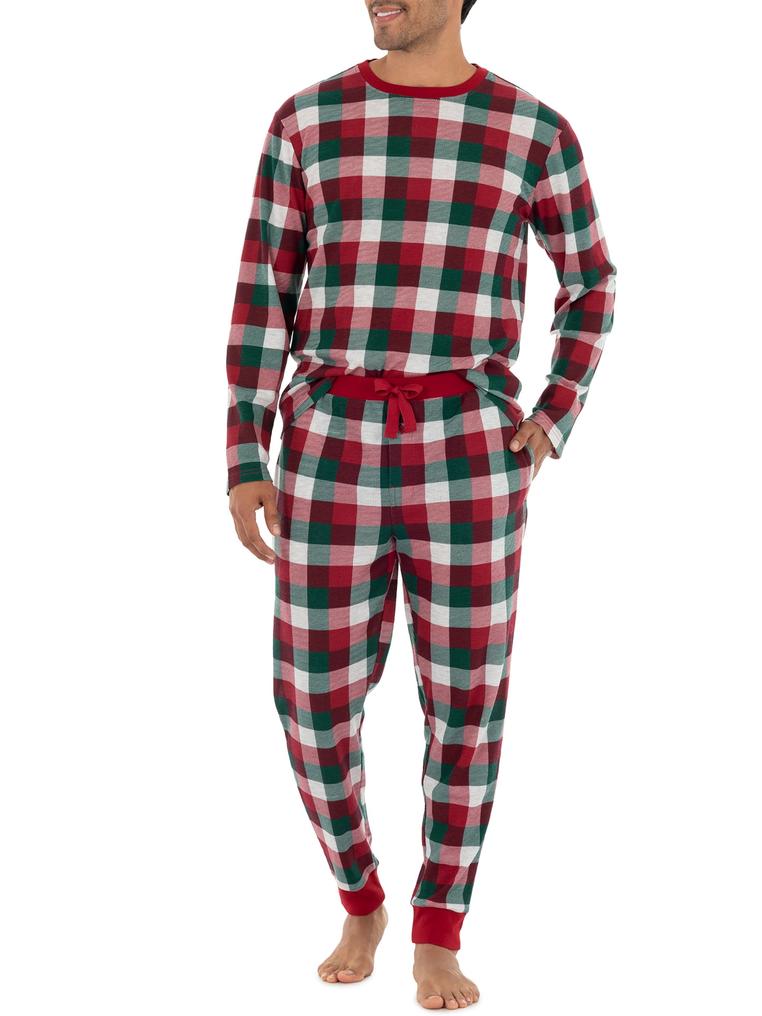 George Men's Holiday Thermal Pajama Set 