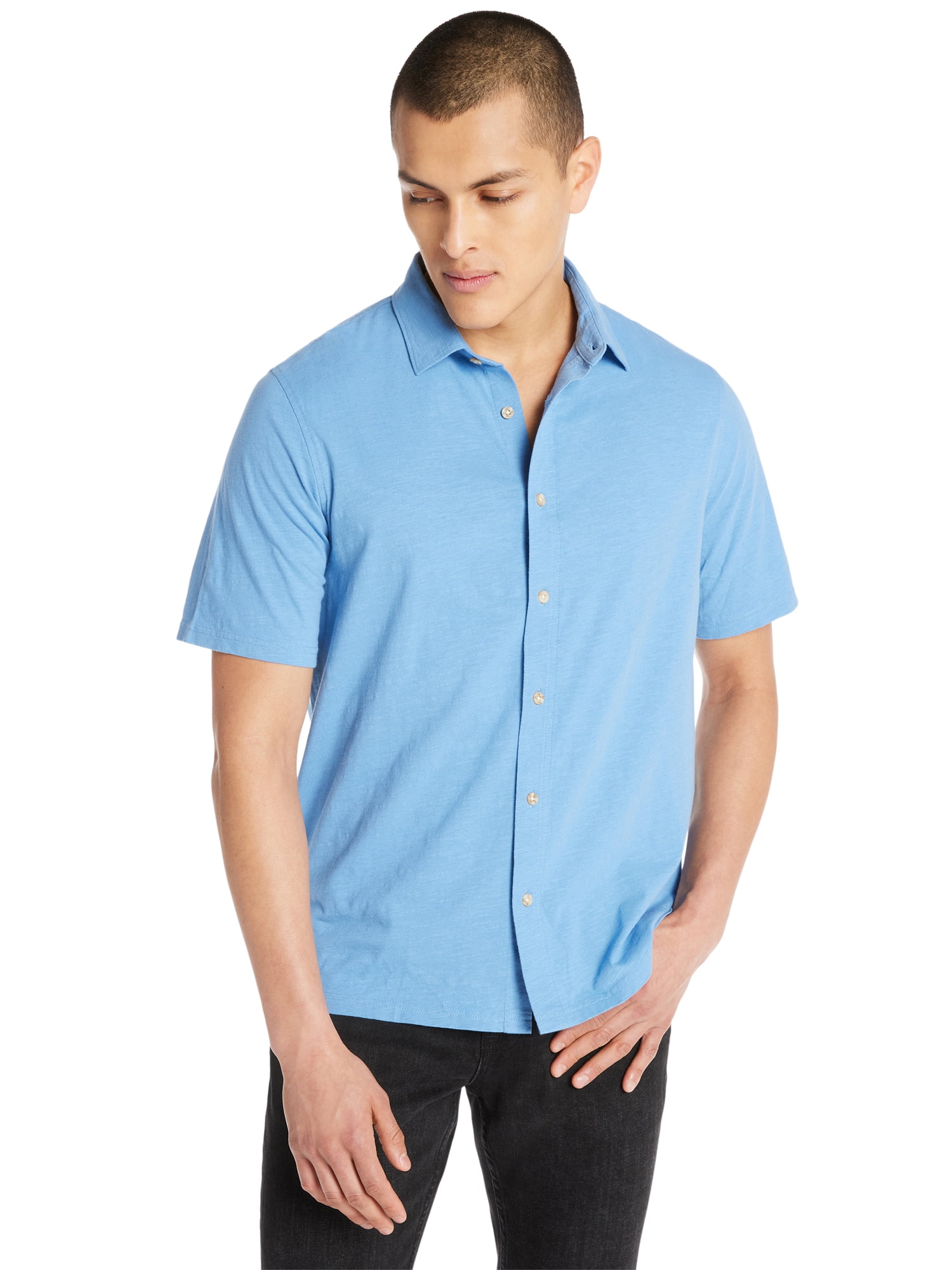 Men's Knit Button Down Shirt