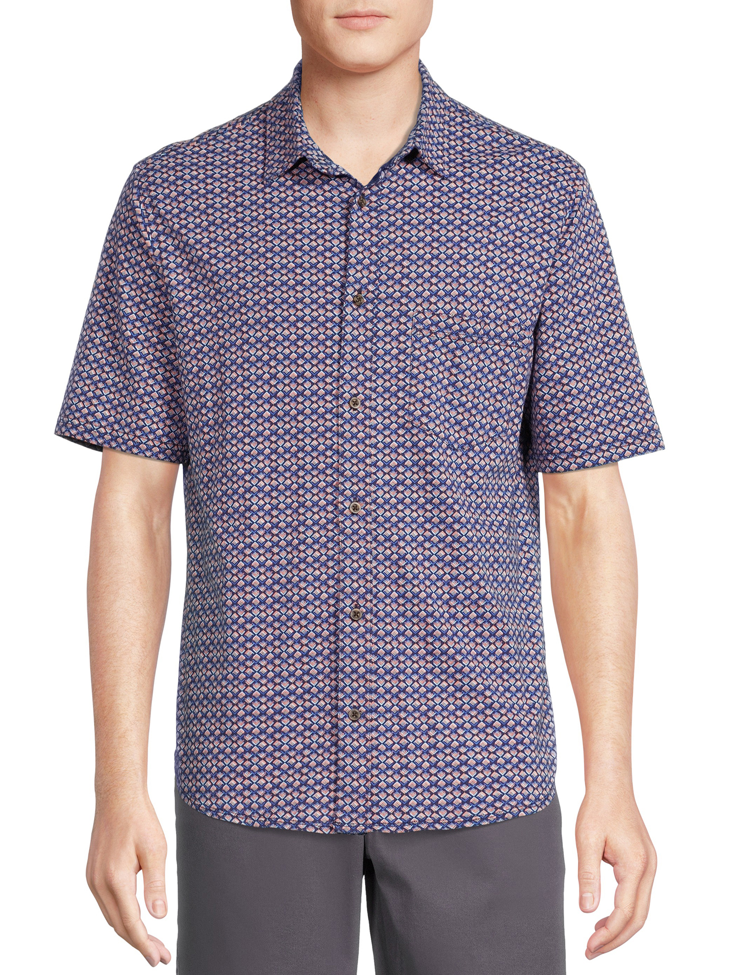 Men's Knit Button Down Shirt