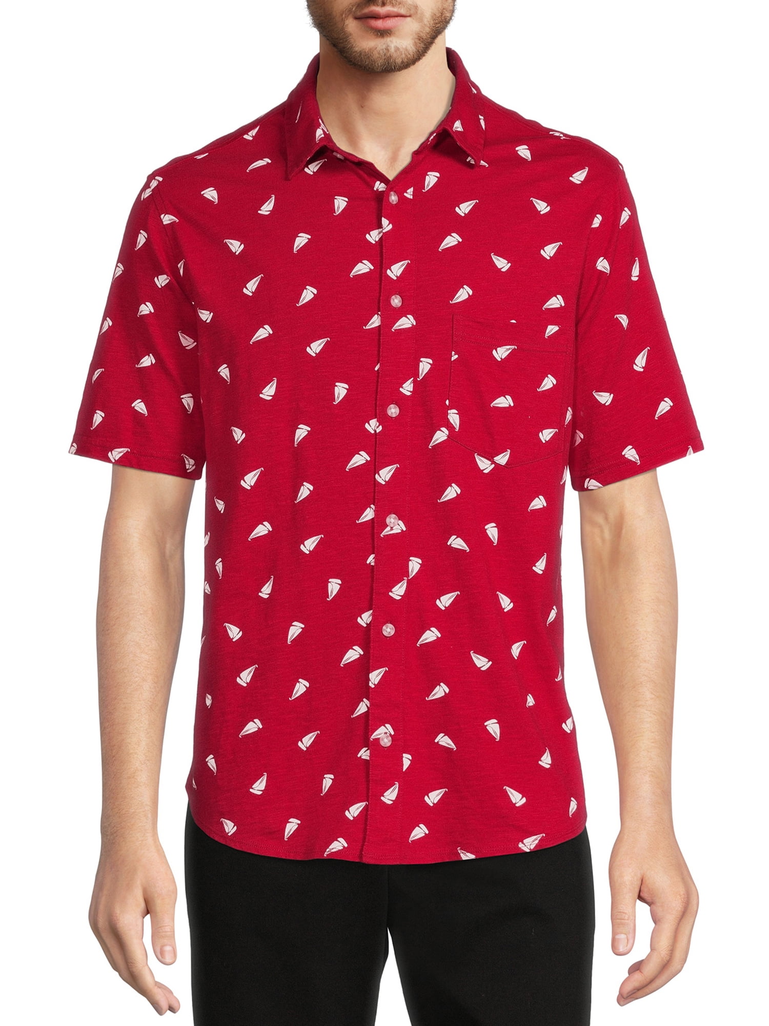 Men's Knit Button Down Shirt