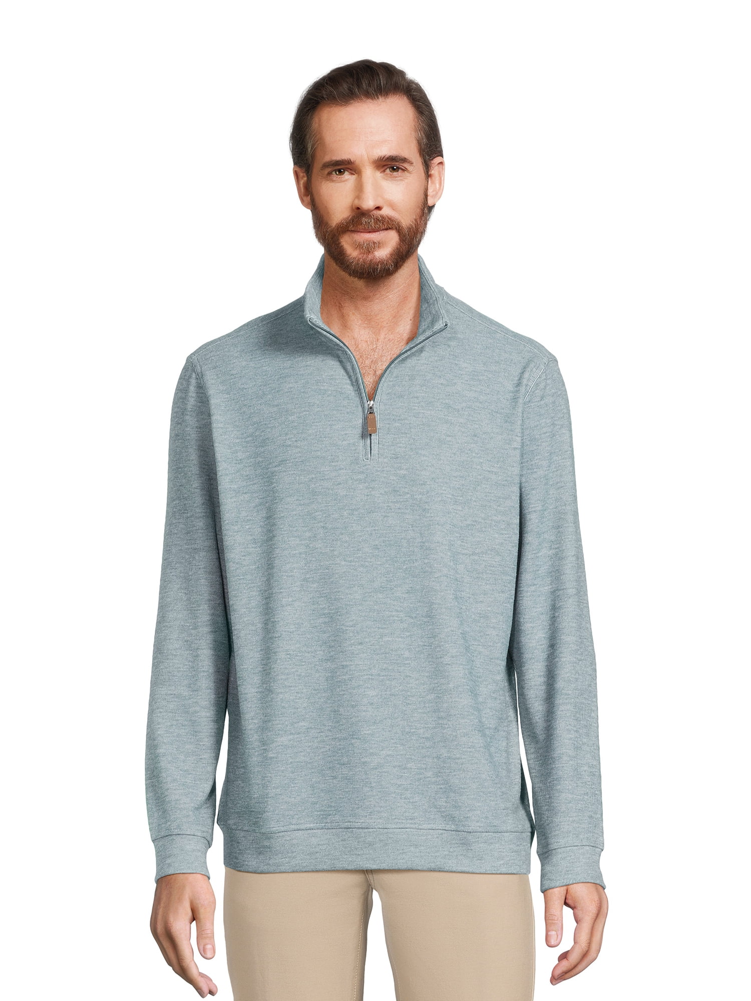 George Men's Knit Quarter Zip Pullover Top, Sizes S-3XL 