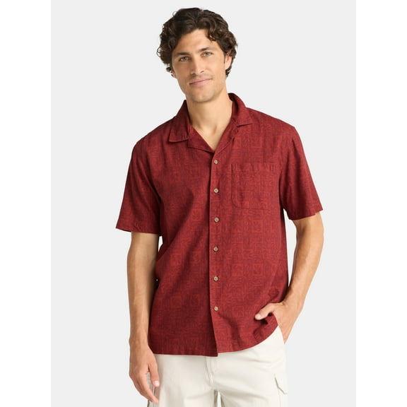 George Men's Linen-Blend Shirt, Sizes S-3XL