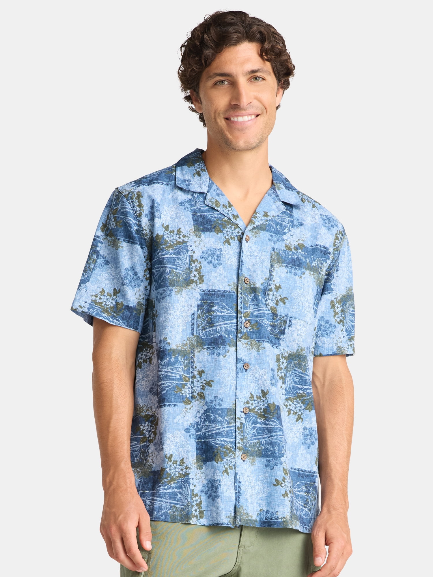 George Men's Linen-Blend Shirt, Sizes S-3XL