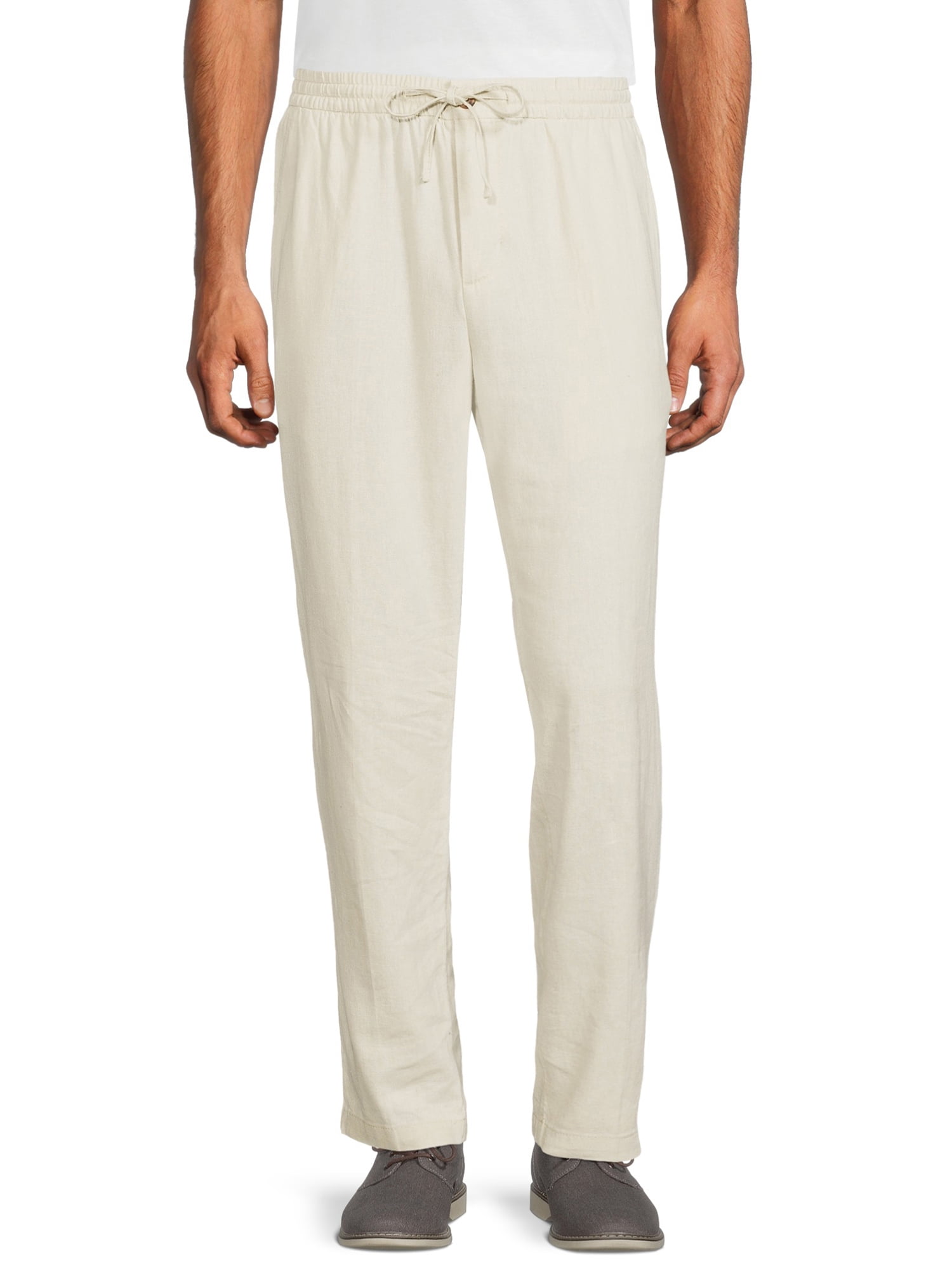 Men Hip hop Style Cotton Linen Trousers Soft Breathable Solid Color Long  Pants  Walmartcom