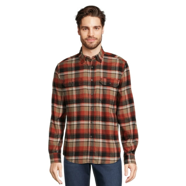 Men's Long Sleeve Flannel Shirt, Sizes XS3XLT