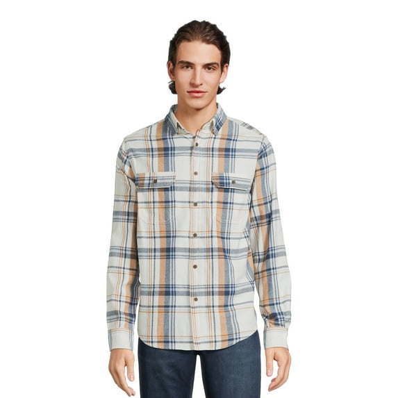 George Men's Long Sleeve Flannel Shirt, Sizes XS-3XLT