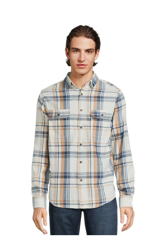 Men's Long Sleeve Flannel Shirt, Sizes XS-3XLT