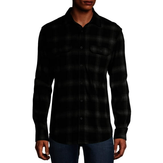 George Men's Long Sleeve Flannel Shirt