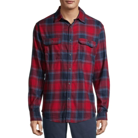 George Men's Long Sleeve Flannel Shirt