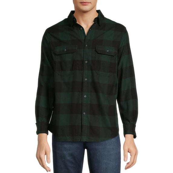 George Men's Long Sleeve Flannel Shirt