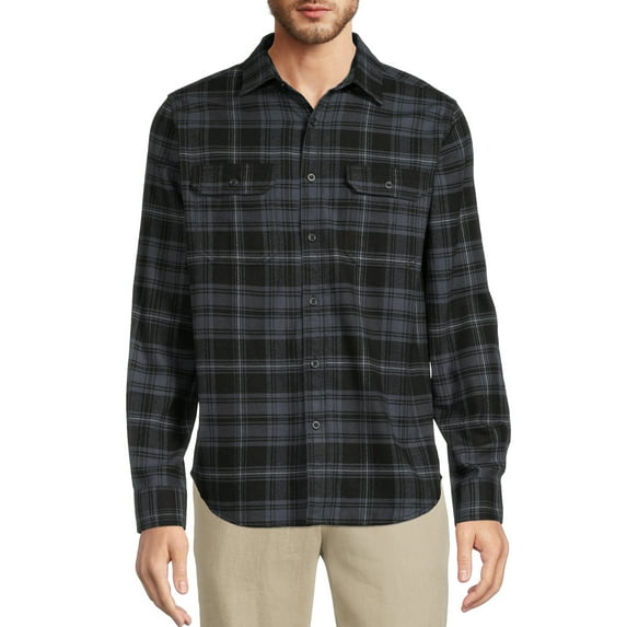 George Men's Long Sleeve Flannel Shirt