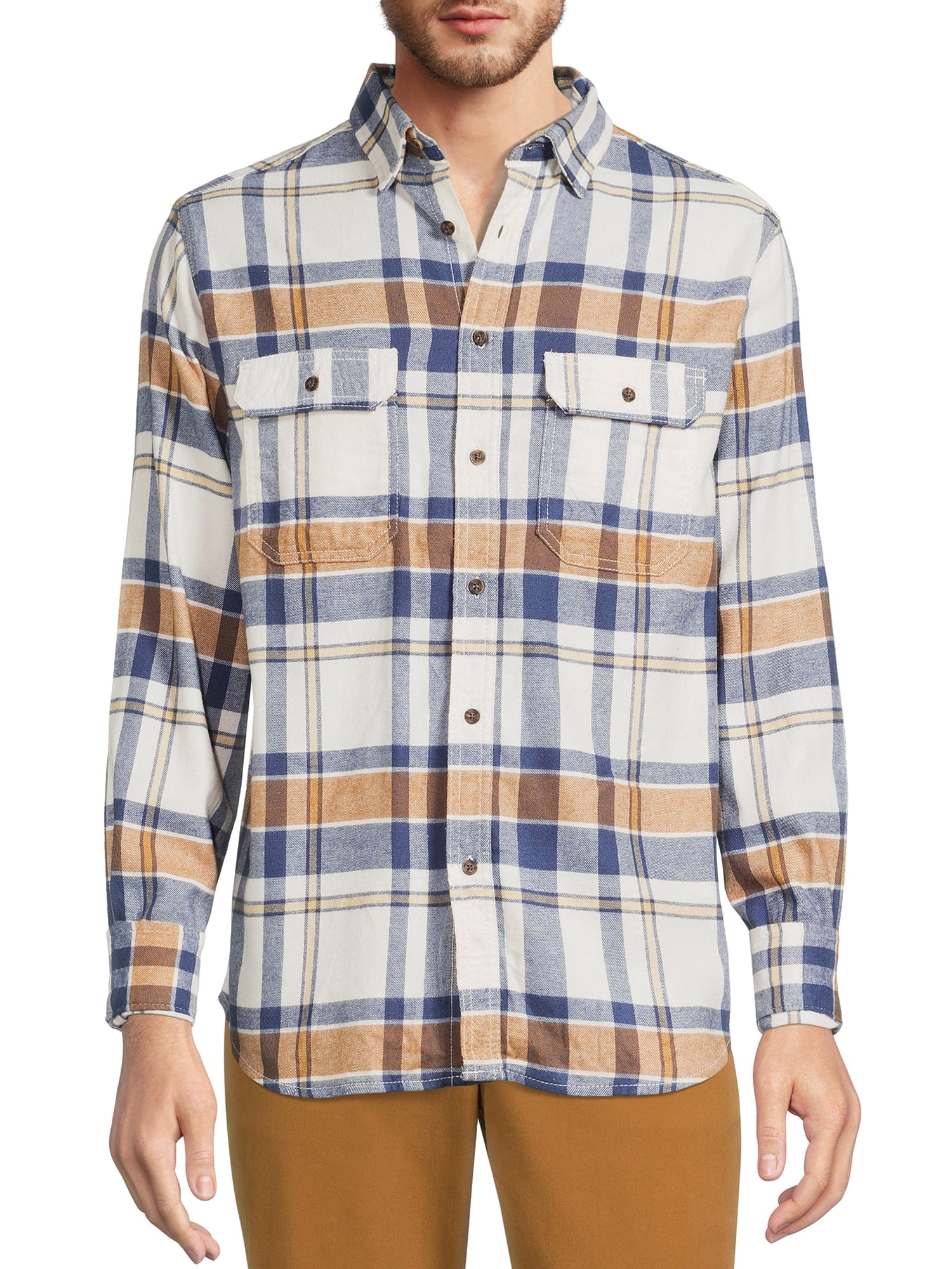 George Men's Long Sleeve Flannel Shirt