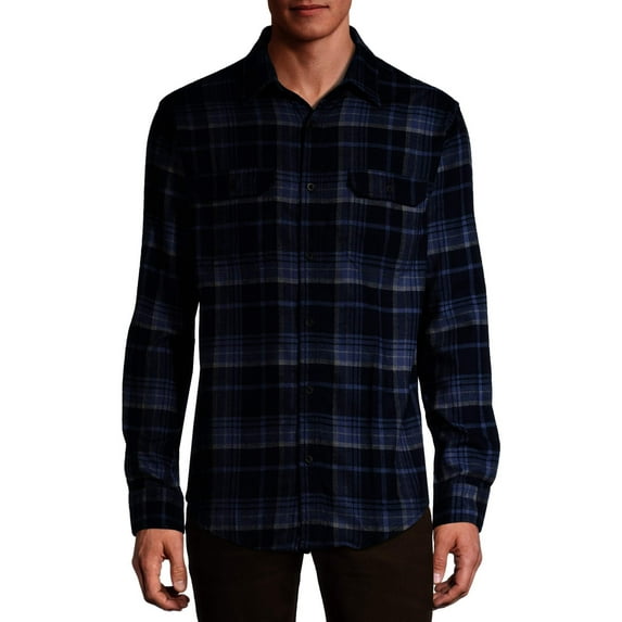 George Men's Long Sleeve Flannel Shirt