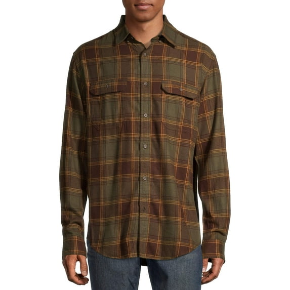 George Men's Long Sleeve Flannel Shirt