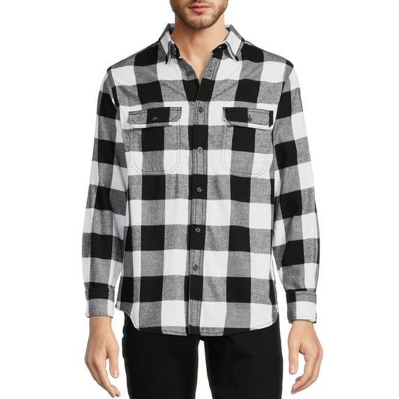 George Men's Long Sleeve Flannel Shirt