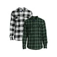 thumbnail image 1 of George Men's Long Sleeve Flannel Shirts, 2-Pack, Sizes S-2XL, 1 of 5