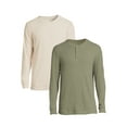 thumbnail image 1 of George Men's Long Sleeve Henley Shirt and Thermal Crewneck Tee, 2-Piece, Sizes XS-5XL, 1 of 7