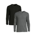 thumbnail image 1 of George Men's Long Sleeve Henley Shirt and Thermal Crewneck Tee, 2-Piece, Sizes XS-5XL, 1 of 7