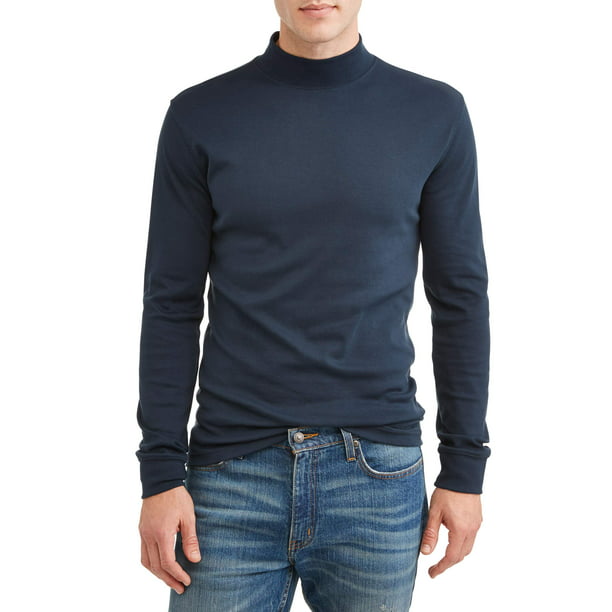 George Men's Long Sleeve Mock Neck, up to size 5XL - Walmart.com