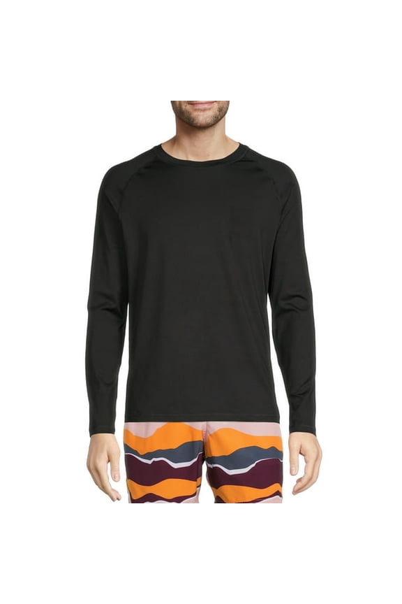 Men's Long Sleeve Rash Guard with UPF50+, up to Size 5XL