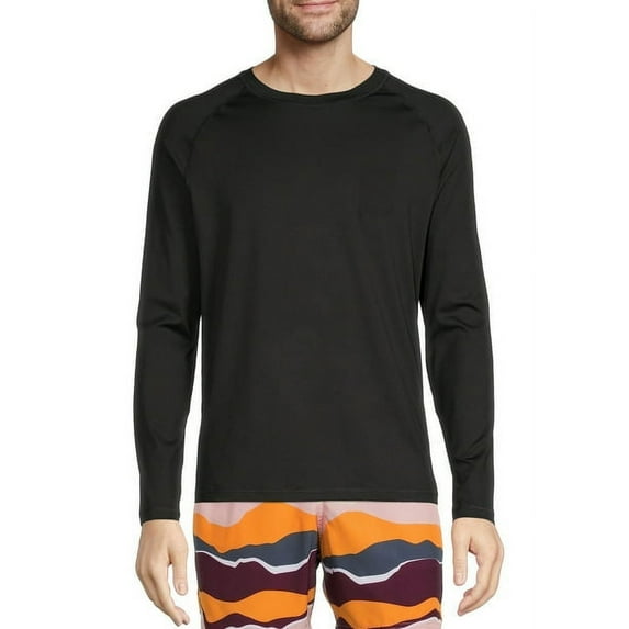 George Men's Long Sleeve Rash Guard with UPF50+, up to Size 5XL