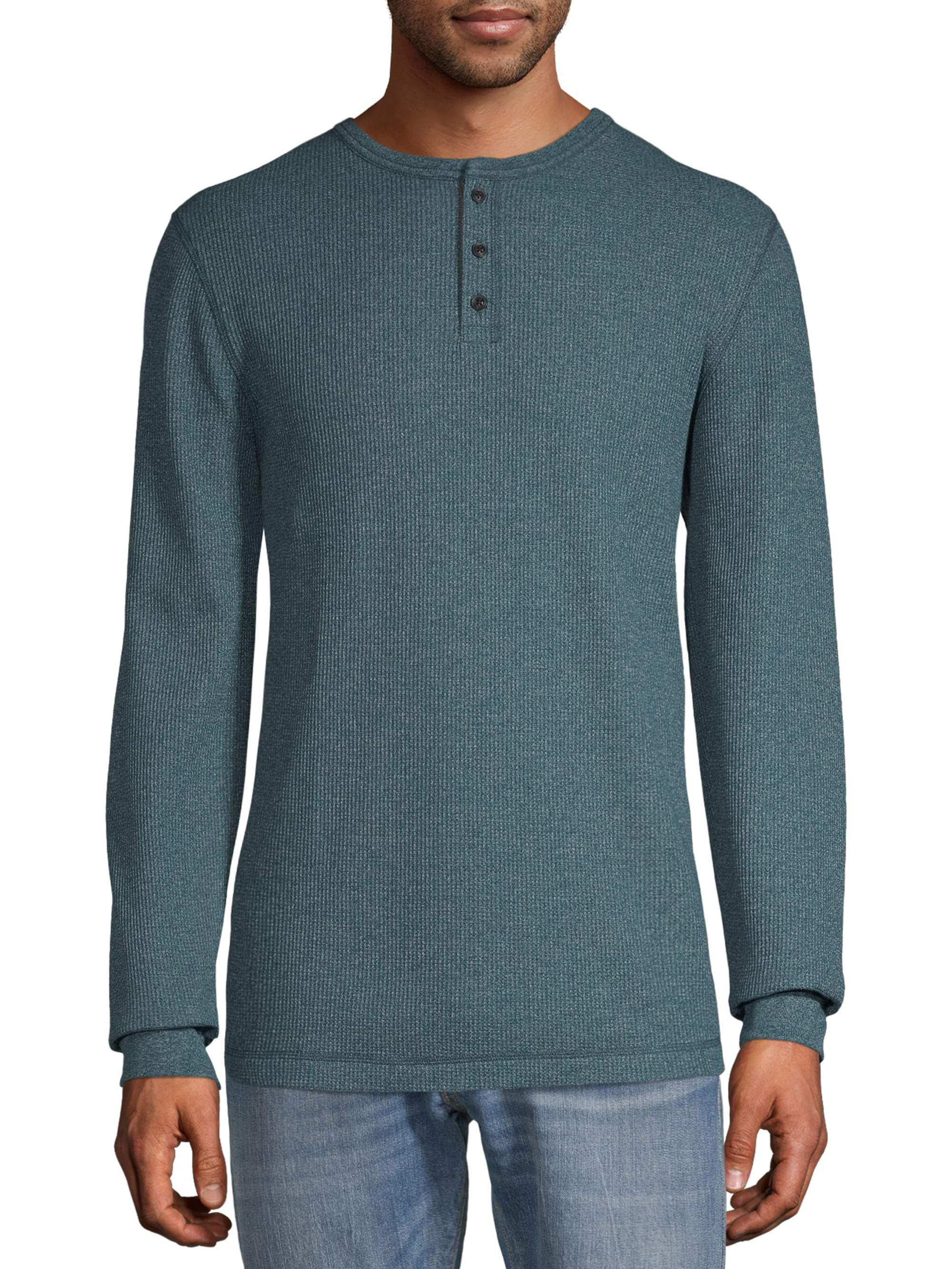 George Men s Long Sleeve Thermal Henley Walmart