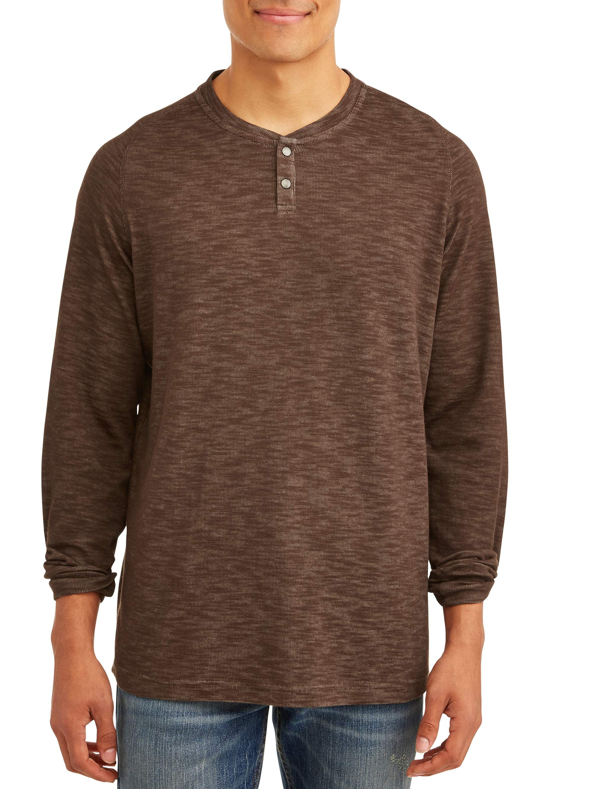 George Men's Long Sleeve Thermal Henley - Walmart.com