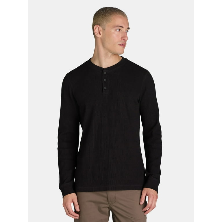 George Men s Big Men s Thermal Henley Shirt with Long Sleeves Sizes XS 3XLT Walmart