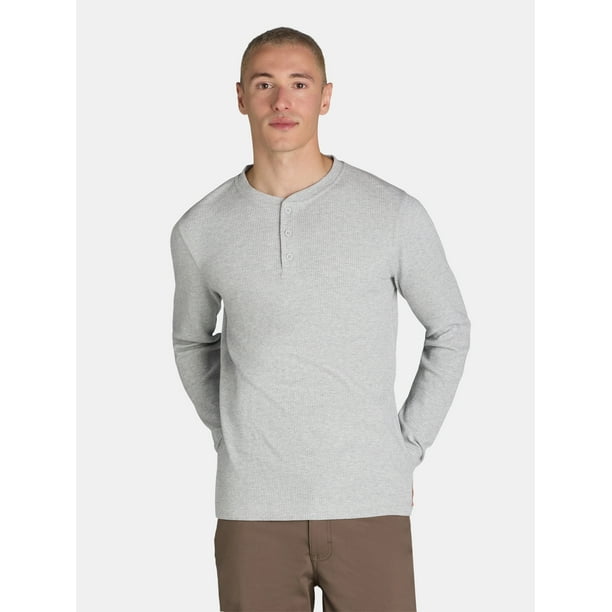 Men's thermal henley long sleeve shirts online