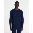 thumbnail image 1 of George Men's Waffle Knit Sleep Tee with Long Sleeves, Sizes XS-3XL, 1 of 5