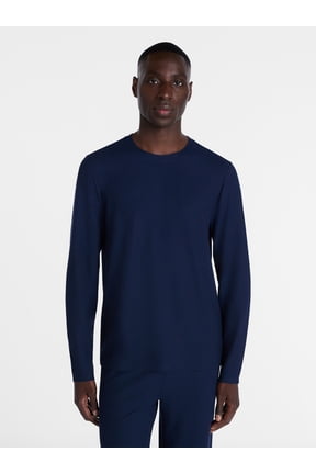 Men's Waffle Knit Sleep Tee with Long Sleeves, Sizes XS-3XL