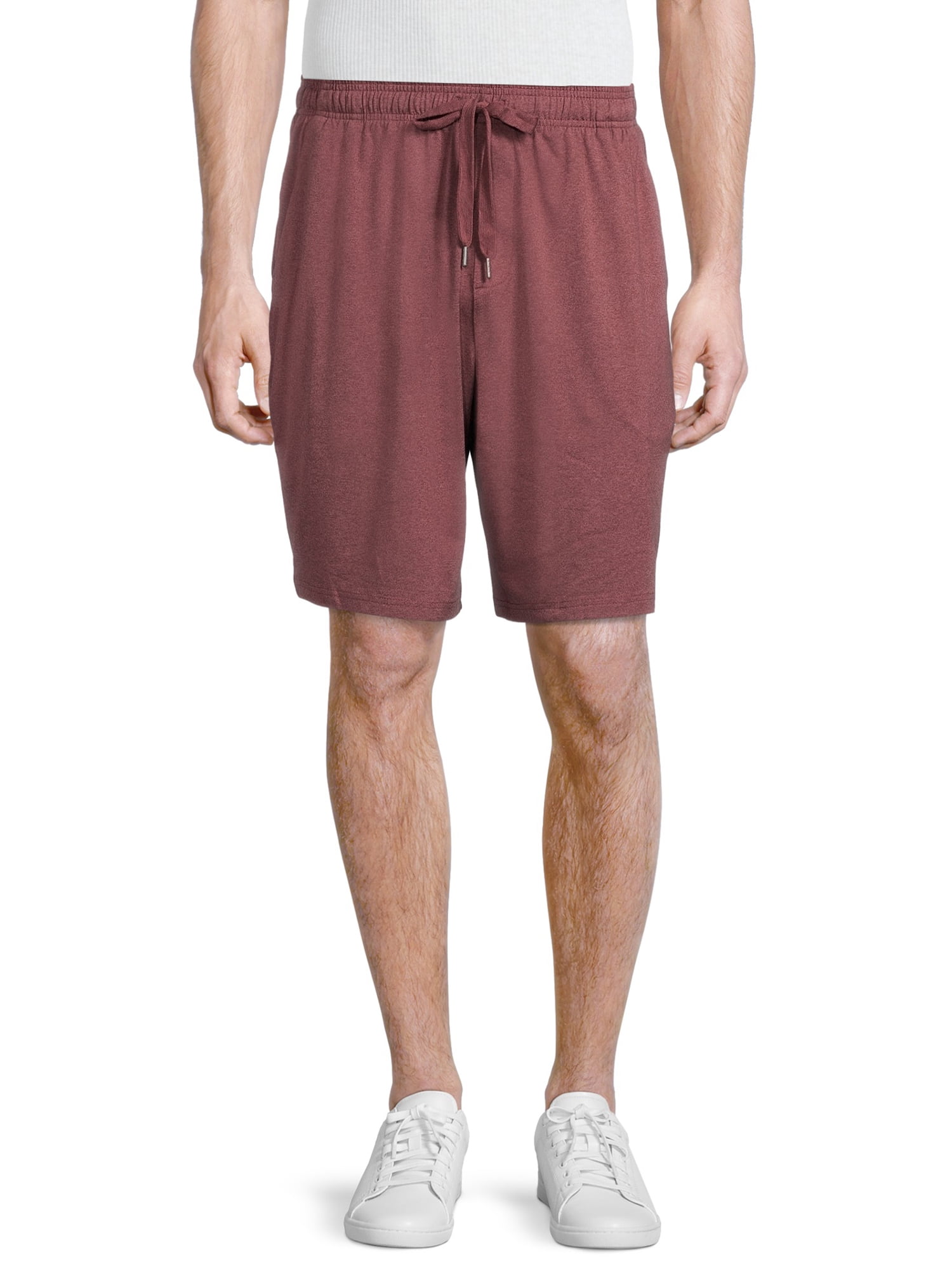 George Men's Lounge Shorts, Soft Moisture-Wicking Jersey, Pajama Shorts, Black