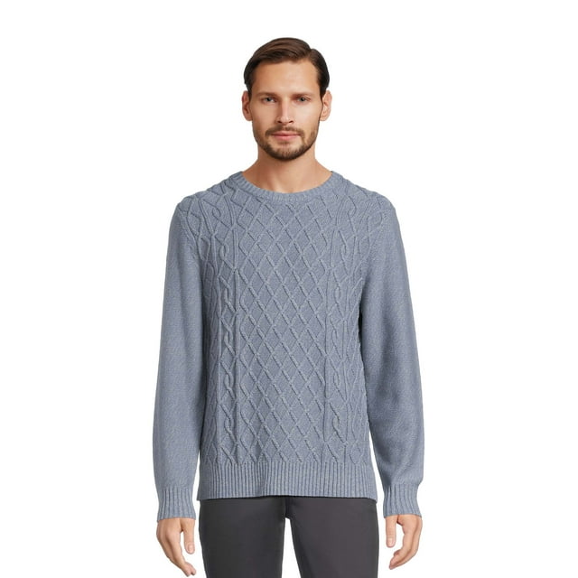 George Men's Marled Sweater with Long Sleeves, Sizes S-3XL