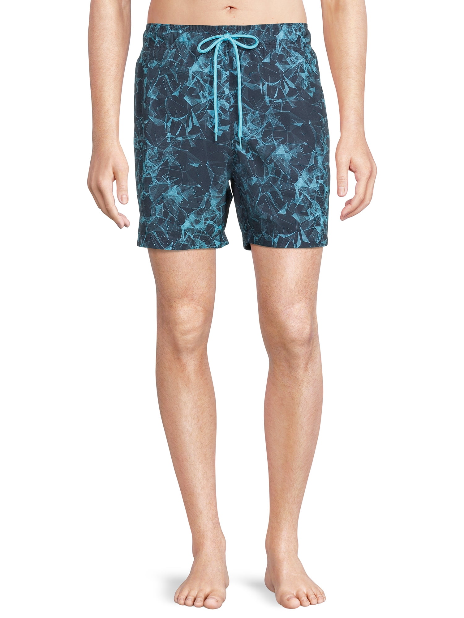 Men's Novelty Print 6" Swim Trunks with Stretch