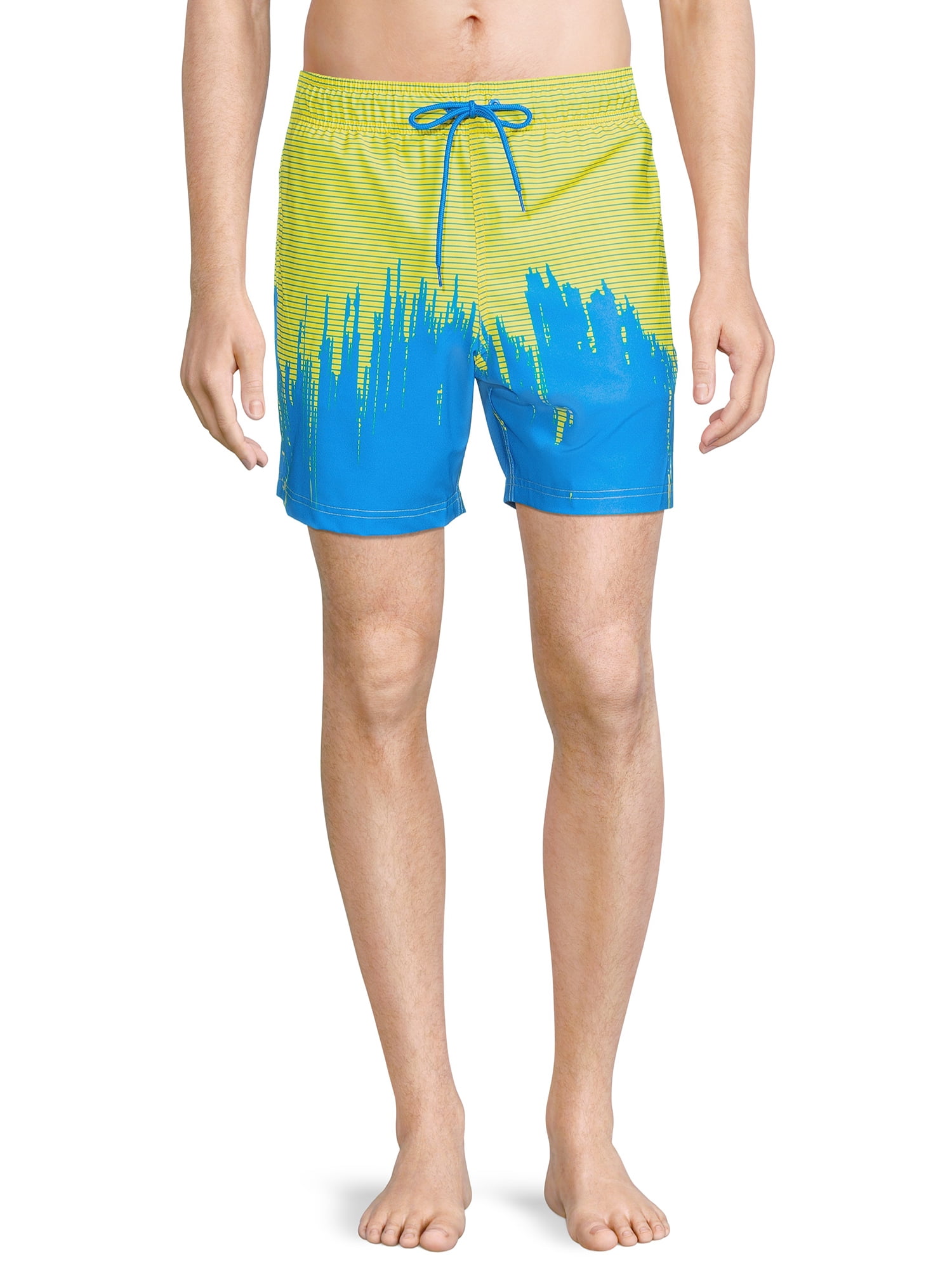 Men's Novelty Print 6" Swim Trunks with Stretch