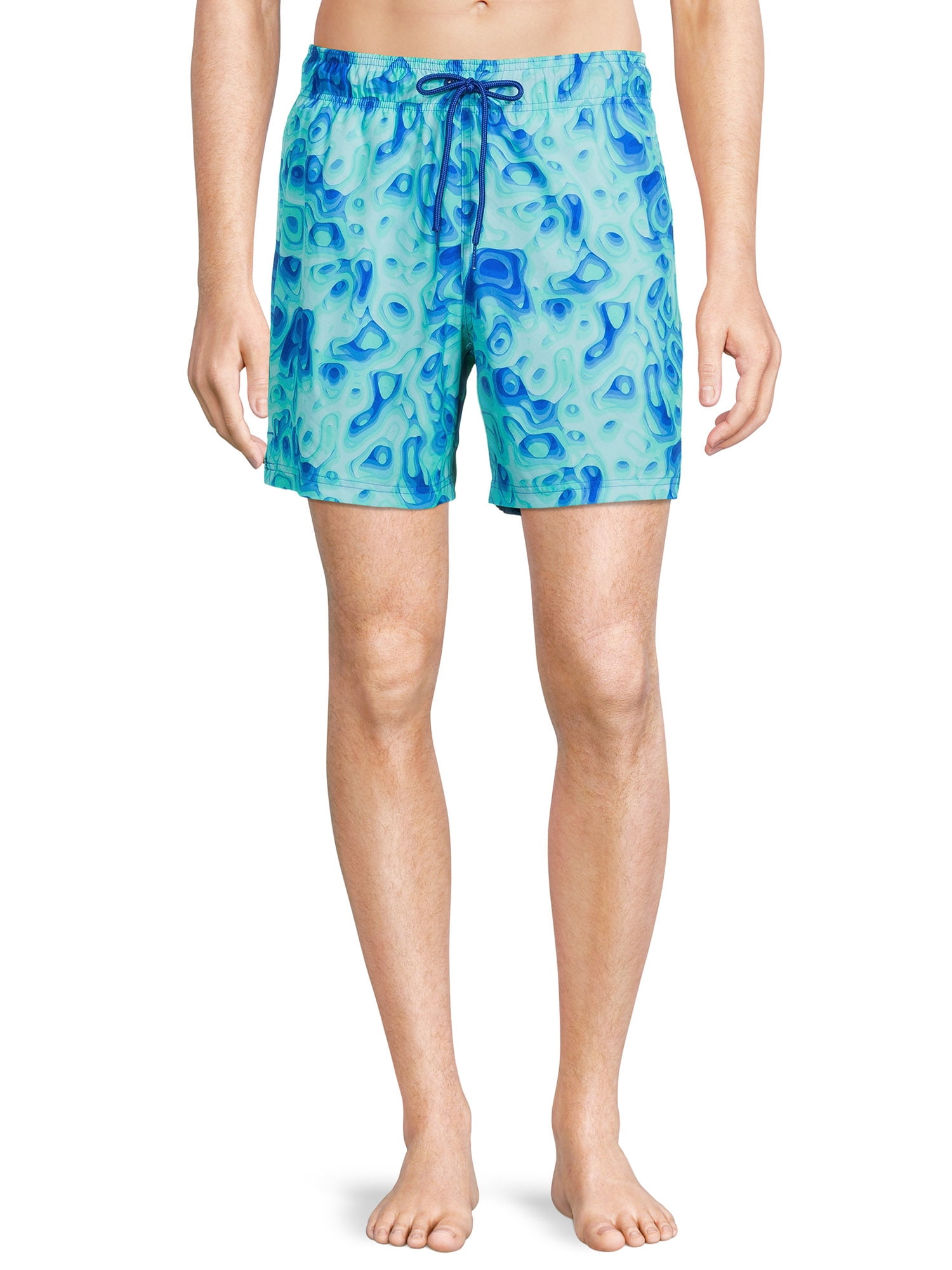 Men's Novelty Print 6" Swim Trunks with Stretch