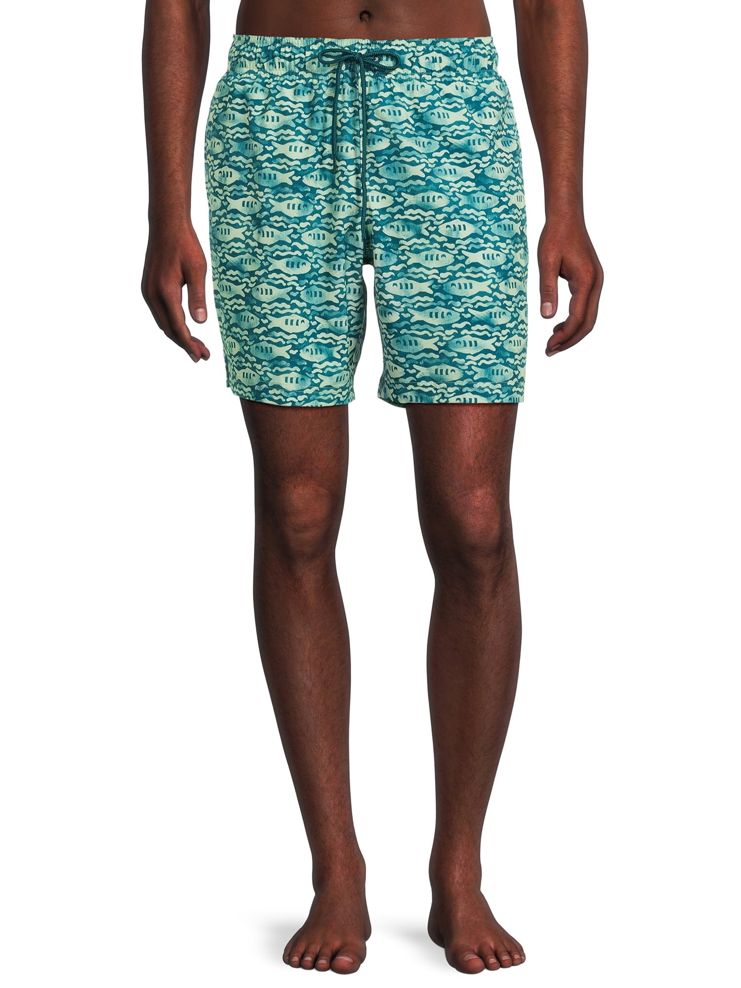 Men’s Novelty Swim Trunks with UPF 50+, 7” Inseam