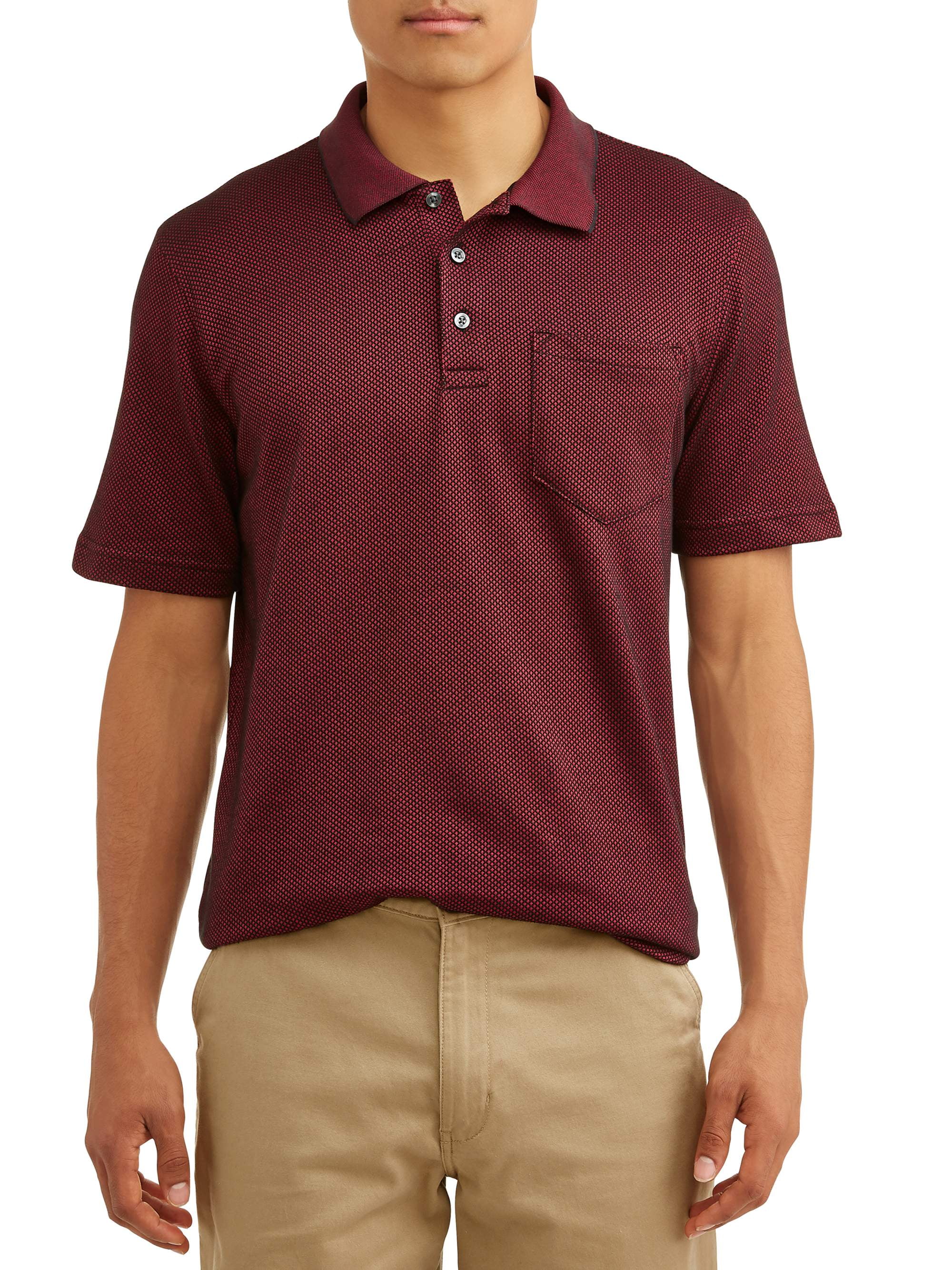 George Men's Pattern Jersey Polo Shirt - Walmart.com