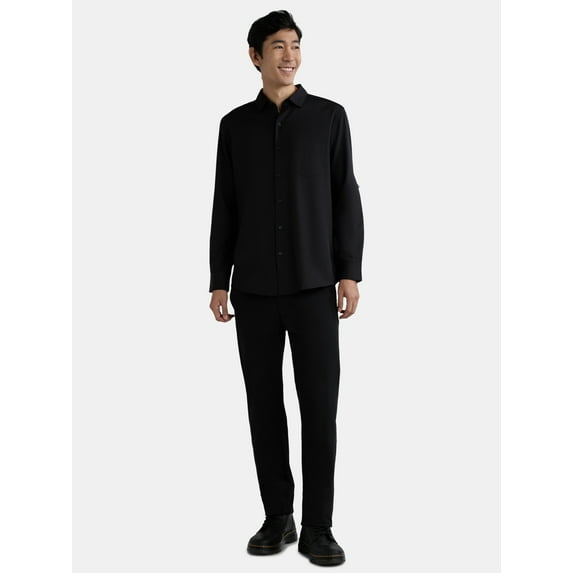 George Men’s Performance Dress Shirt with Long Sleeves, Sizes S-3XL