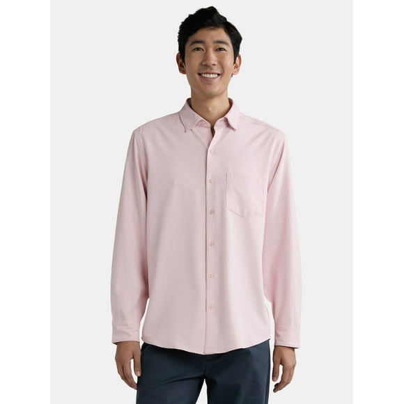 George Men’s Performance Dress Shirt with Long Sleeves, Sizes S-3XL