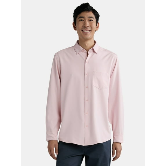 George Men’s Performance Dress Shirt with Long Sleeves, Sizes S-3XL