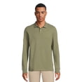 thumbnail image 1 of George Men's Pique Polo Shirt with Long Sleeves, Sizes S-3XL, 1 of 6