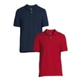 Men's Pique Polo Shirts, 2Pack