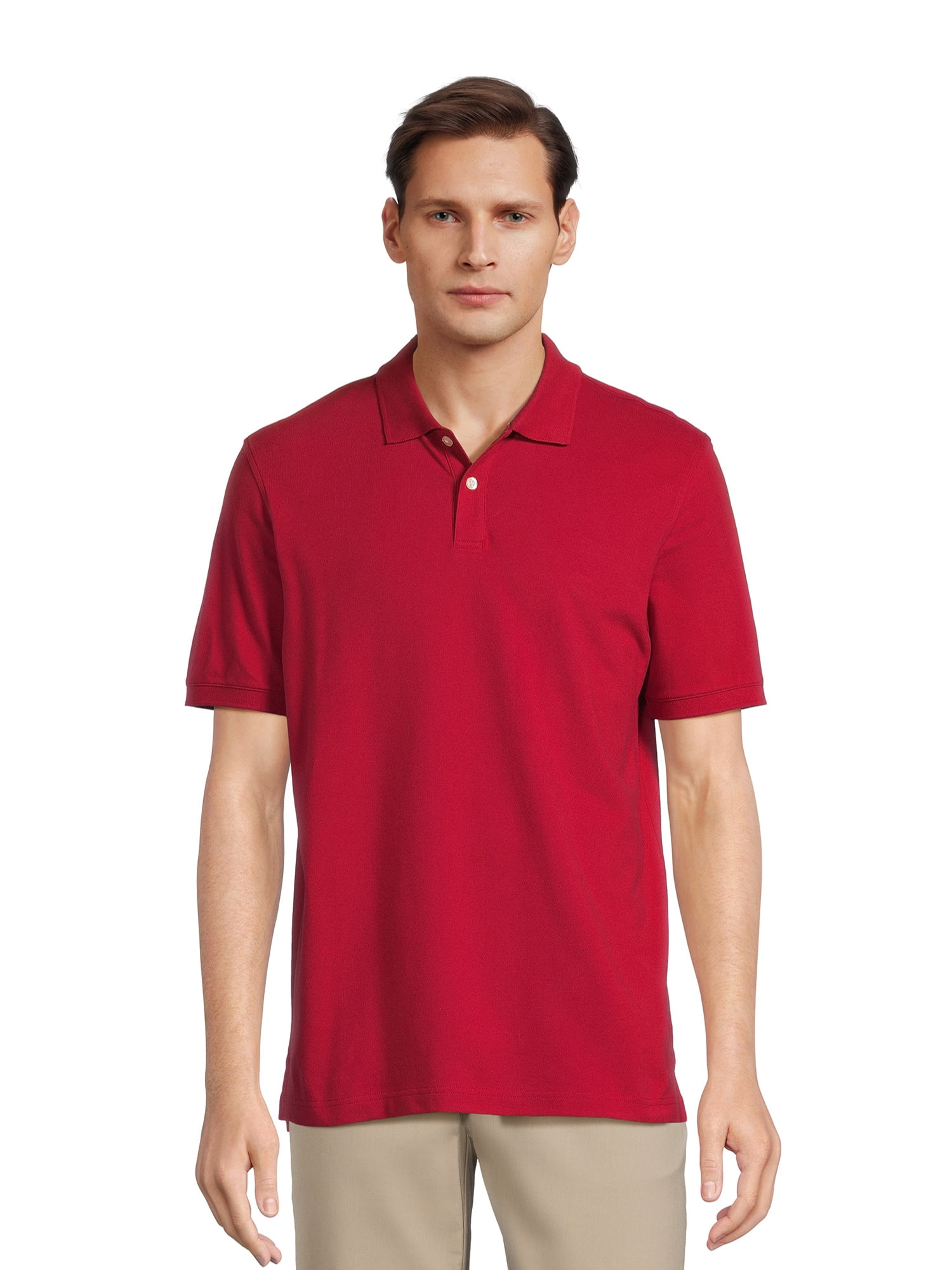 Men's Pique Polo Shirts with Short Sleeves, Sizes S3XL