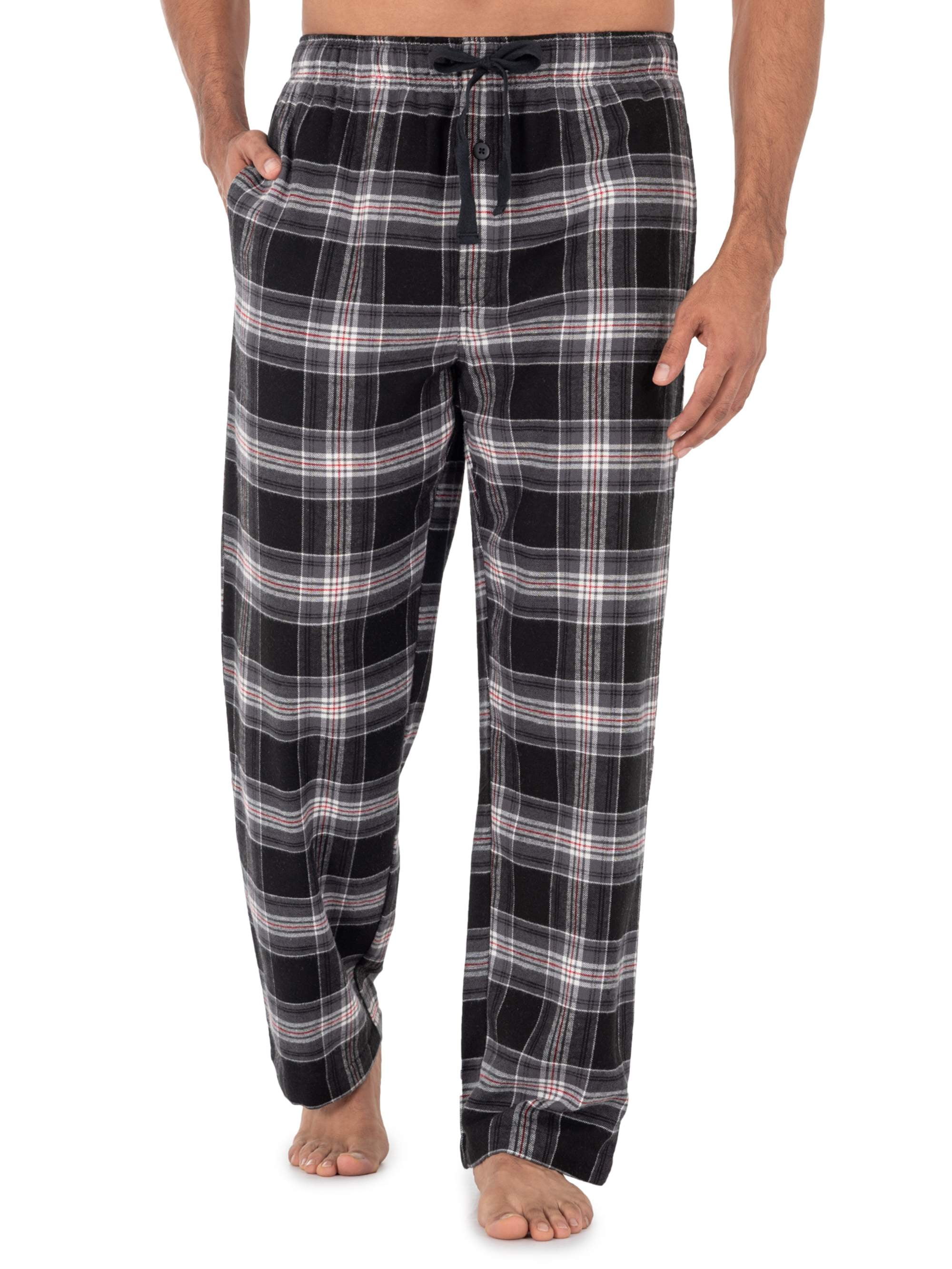George Men's Plaid Woven Flannel Sleep Pants