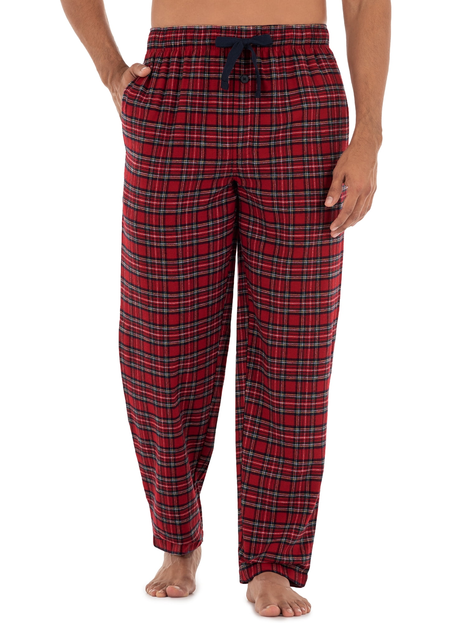 Fruit of the Loom Men's and Big Men's Microsanded Woven Plaid Pajama Pants,  Sizes S-6XL & LT-3XLT